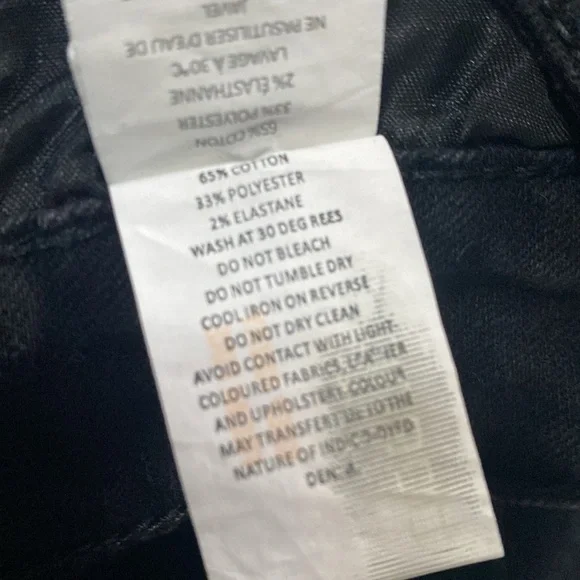 BooHoo Man Skinny Stretch Jeans Men’s 28x30 Black Spellout World Wide Collection - Picture 11 of 16